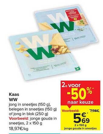 Carrefour Kaas ww aanbieding