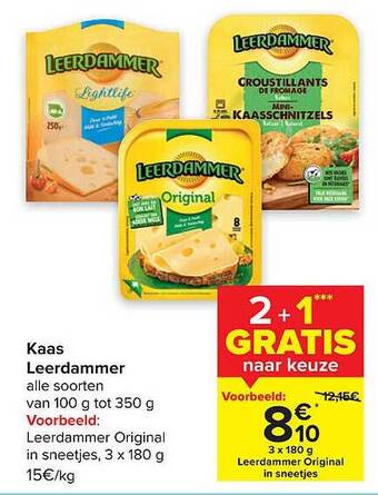 Carrefour Kaas leerdammer aanbieding