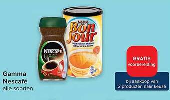 Carrefour Gamma nescafé aanbieding
