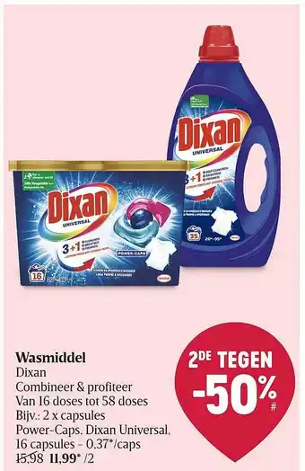 Delhaize Wasmiddel dixan aanbieding