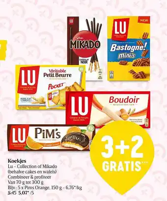 Delhaize Koekjes lu collection of mikado aanbieding