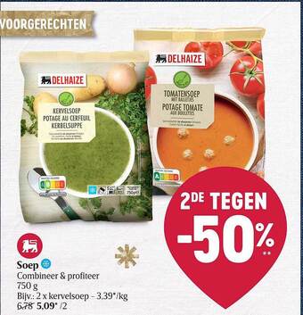 Delhaize Soep aanbieding