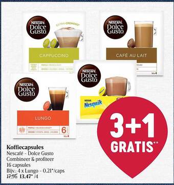 Koffiecapsules nescafé dolce gusto