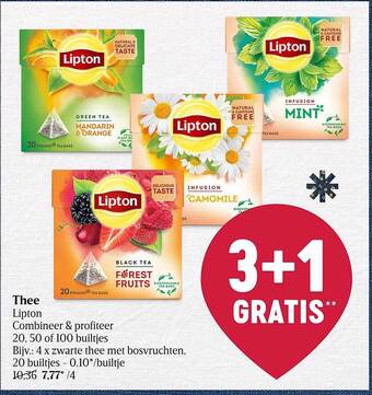 Delhaize Thee lipton aanbieding