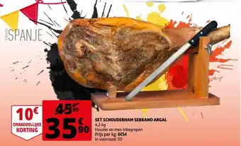 Auchan Set Schouderham Serrano Argal aanbieding