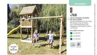 Dreamland Fox play schommel baltimore met gele glijbaan aanbieding