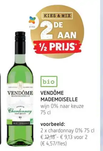 Vendome mademoiselle wijn 0% naar keuze 75cl