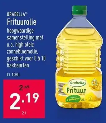 ALDI Frituurolie 2liter aanbieding