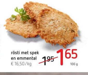 Rosti met spek en emmental 100g