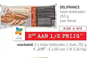 Delifrance halve stokbroden 250g naar keuze