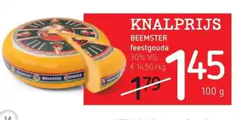 Spar Colruyt Beemster feestgouda 100g aanbieding