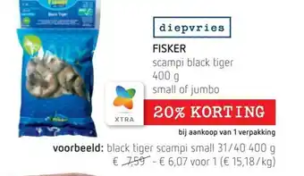 Fisker scampi black tiger 400g