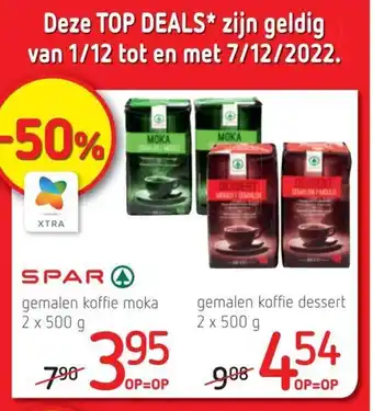 Moka gemalen koffie 2x500g