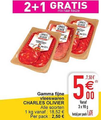 Cora Gamma fijne vleeswaren charles olivier aanbieding