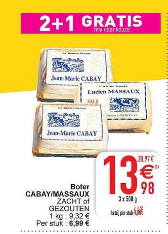 Cora Boter cabay-massaux aanbieding