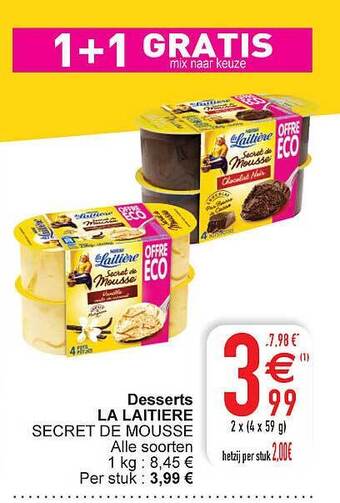 Cora Desserts la laitiere aanbieding
