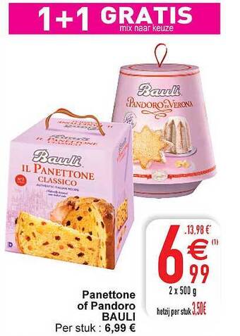 Cora Panettone of pandoro bauli aanbieding