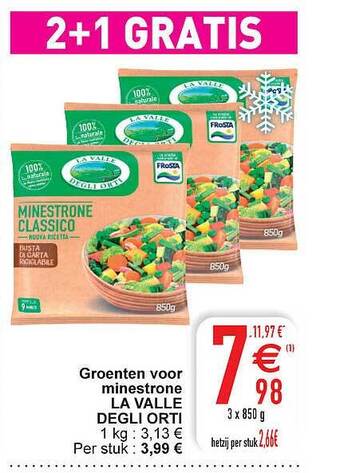 Cora Groenten voor minestrone la valle degli orti aanbieding