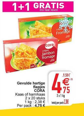 Cora Gevulde hartige flapjes aanbieding