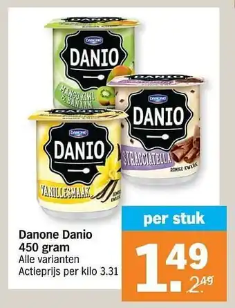Albert Heijn Danone danio 450gram aanbieding