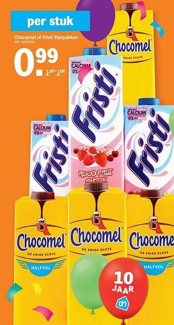 Albert Heijn Chocomel of fristi aanbieding