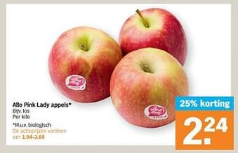 Albert Heijn Alle pink lady appels aanbieding