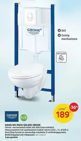 Brico Hang-wc-pack solido grohe aanbieding
