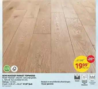 Brico Semi-massief parket topwood model natmat aanbieding