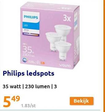 Action Philips ledspots aanbieding