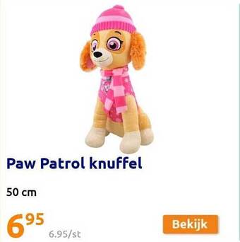 Action Paw patrol knuffel aanbieding