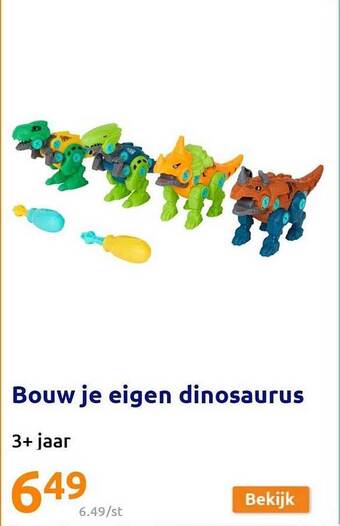 Action Bouw je eigen dinosaurus aanbieding