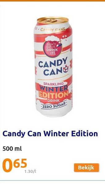 Action Candy can winter edition aanbieding
