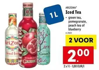 Lidl Iced tea 1liter aanbieding