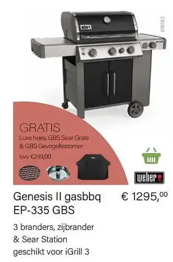Genesis ii gasbbq ep-335 gbs