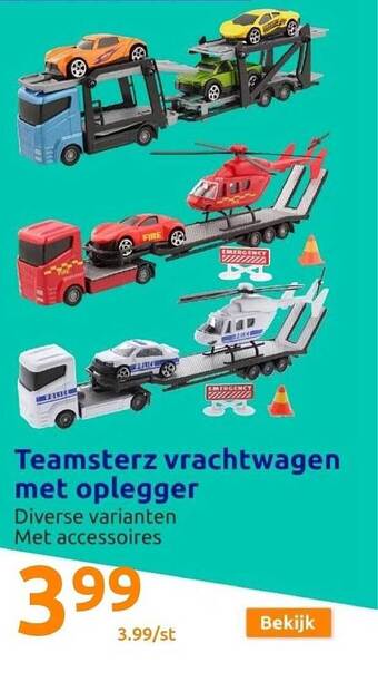 Action Teamsterz vrachtwagen met oplegger aanbieding