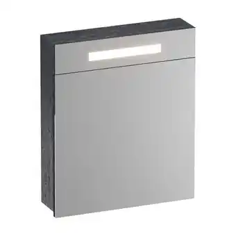 Saniclass 2.0 spiegelkast 60x70x15cm verlichting geintegreerd met 1 rechtsdraaiende spiegeldeur mfc metal