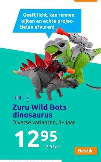 Action Zuru wild bots dinosaurus aanbieding