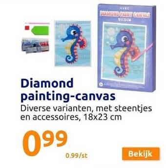 Action Diamond painting-canvas aanbieding