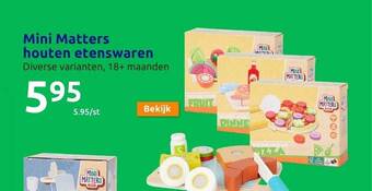 Action Mini matters houten etenswaren aanbieding