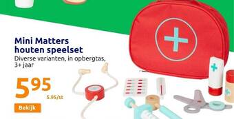 Action Mini matters houten speelset aanbieding