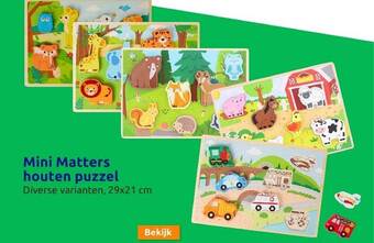 Action Mini matters houten puzzel aanbieding