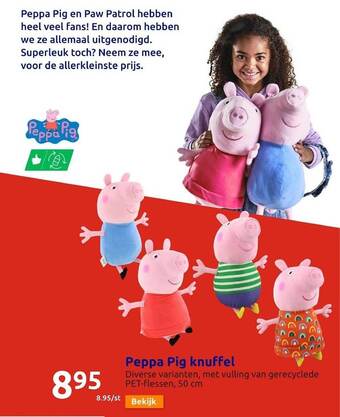 Action Peppa pig knuffel aanbieding
