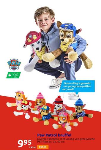 Action Paw patrol knuffel aanbieding