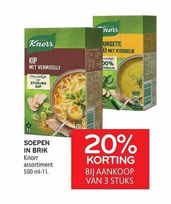Alvo Soepen in brik knorr aanbieding