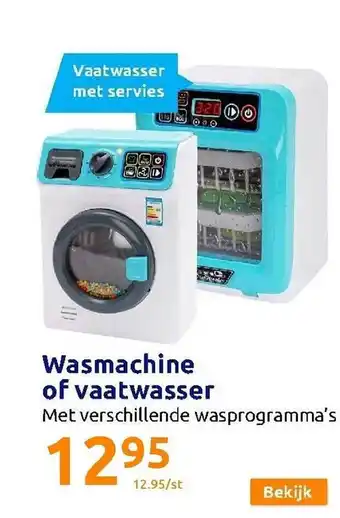 Action Wasmachine of vaatasser aanbieding