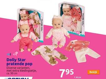 Action Dolly star pratende pop aanbieding