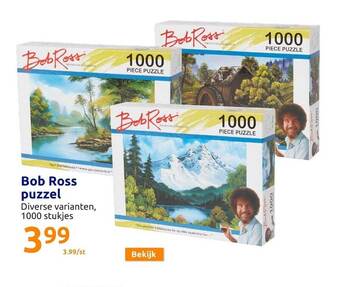 Action Bob ross puzzel aanbieding