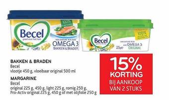 Alvo Bakken & braden becel, margarine becel aanbieding