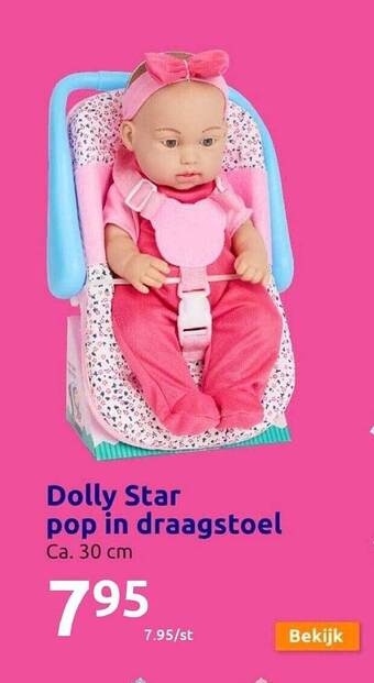 Action Dolly star pop in draagstoel aanbieding