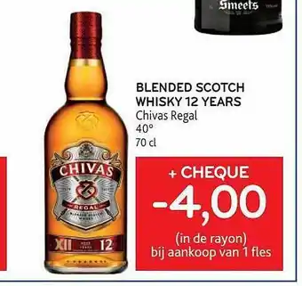 Blended scotch whisky 12 years chivas regal 40°